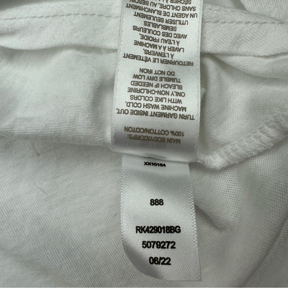 Z By Zella Front Twist White Long Sleeve Tee Size XL - Picture 3 of 3